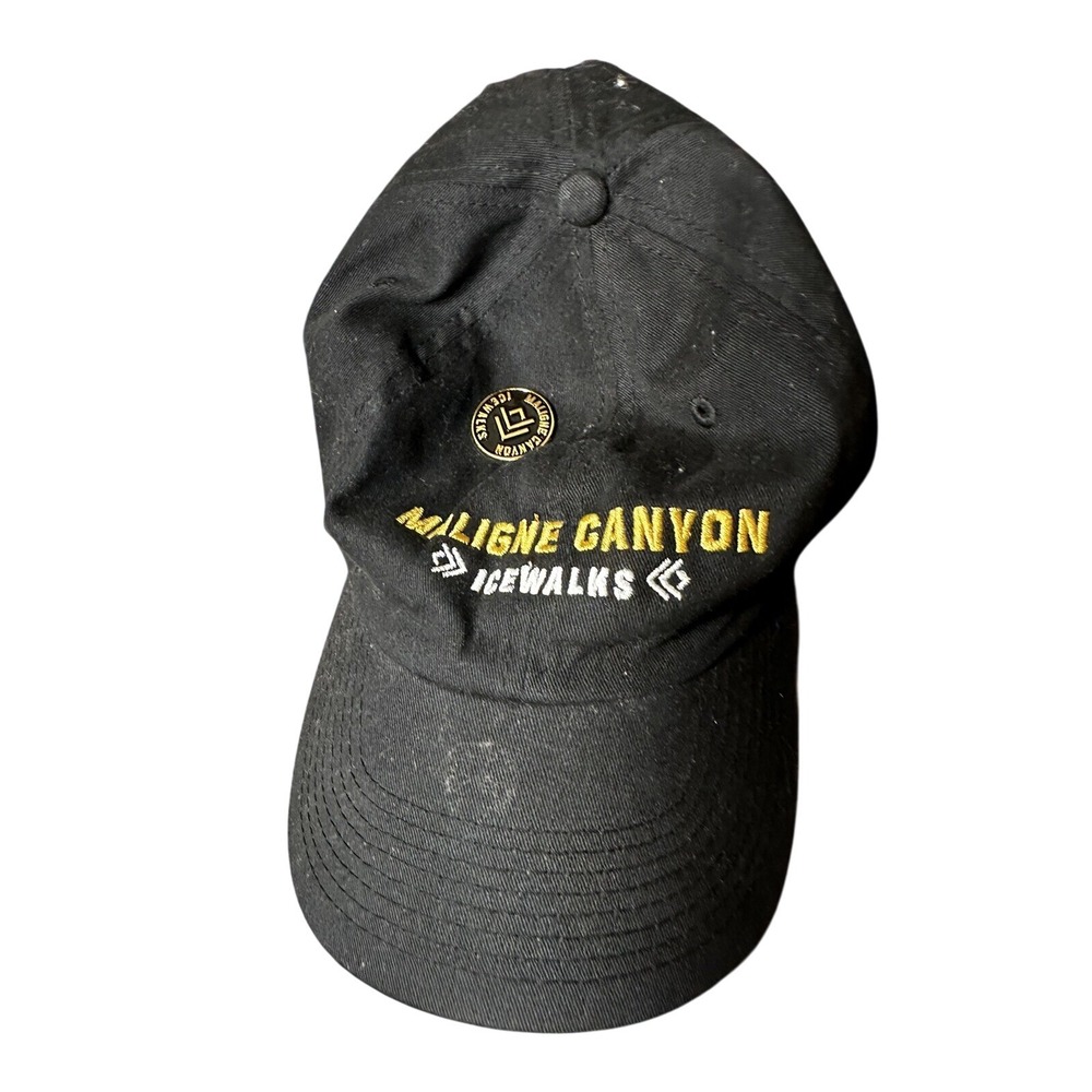 Maligne Canyon Icewalks Black Baseball Cap Adjustable Cotton Men's